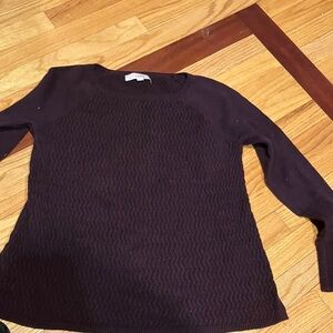 LOFT Black Textured Blouse